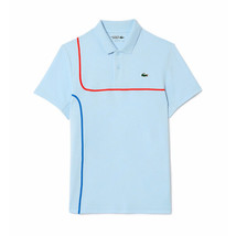 Lacoste Line Point Polo T-Shirts Men&#39;s Tennis Tee Sports Sky NWT DH736254GIR6 - £100.46 GBP