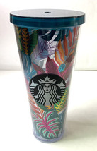 Starbucks Metallic Tropical Leaves Bugs Aloha Venti Tumbler 24 oz - $10.45