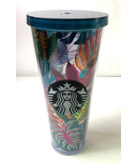 Starbucks Metallic Tropical Leaves Bugs Aloha Venti Tumbler 24 oz - $10.45