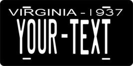 Virginia 1937 Personalized Tag Vehicle Car Auto License Plate - £13.37 GBP