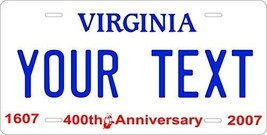 Virginia 2007 Personalized Tag Vehicle Car Auto License Plate - £13.17 GBP