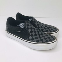 Vans Classic 721356 Black Gray Checkered Casual Shoes Sneakers Mens 7 Low Top - £27.61 GBP