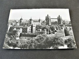 The Tower and Tower Bridge, London, Great Britain - 1961 Postmarked Postcard. - £5.88 GBP