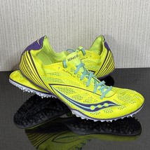 Saucony Endorphin Track Shoes Womens 8 Yellow Lightweight Spike Performance - $715.40 MXN