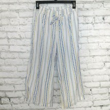 Style &amp; Company Pants Womens Small White Blue Geometric Pull On Wide Leg... - $17.98