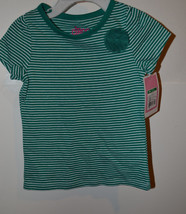 Circo Girls Tee Top Short Sleeved  Sizes  18M   NWT Green Flower Stripped  - £4.74 GBP