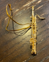 Musical instrument Bassoon Tree Ornament 3  inches Golden - $17.77