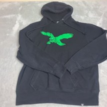 Philadelphia Eagles NFL Men&#39;s &#39;47 Black Kelly Green Logo Hoodie Size X-L... - $48.33