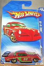 2009 Hot Wheels #165 Modified Rides 9/10 AT-A-TUDE Red Variation w/Gold 5 Spokes - £6.07 GBP