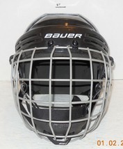 Bauer BHH2100S Ice hockey Black Helmet Size Small Cage 6 1/2" TO 7 1/8" - £50.42 GBP