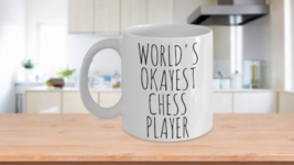 Worlds Okayest Chess Player Mug Christmas Gift Idea Coffee Cup - £14.61 GBP