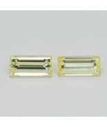 Fancy 0.30 Cts Yellow Baguette Pair VS1 Lab Grown CVD Diamond for Earring - $3,667.27 MXN