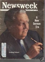 Newsweek Magazine Ludwig Erhard  October 7, 1963 - £11.67 GBP