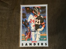 Deion Sanders PRIME TIME Atlanta Braves Falcons NFL 1993 Vintage 11 x 17... - $30.00