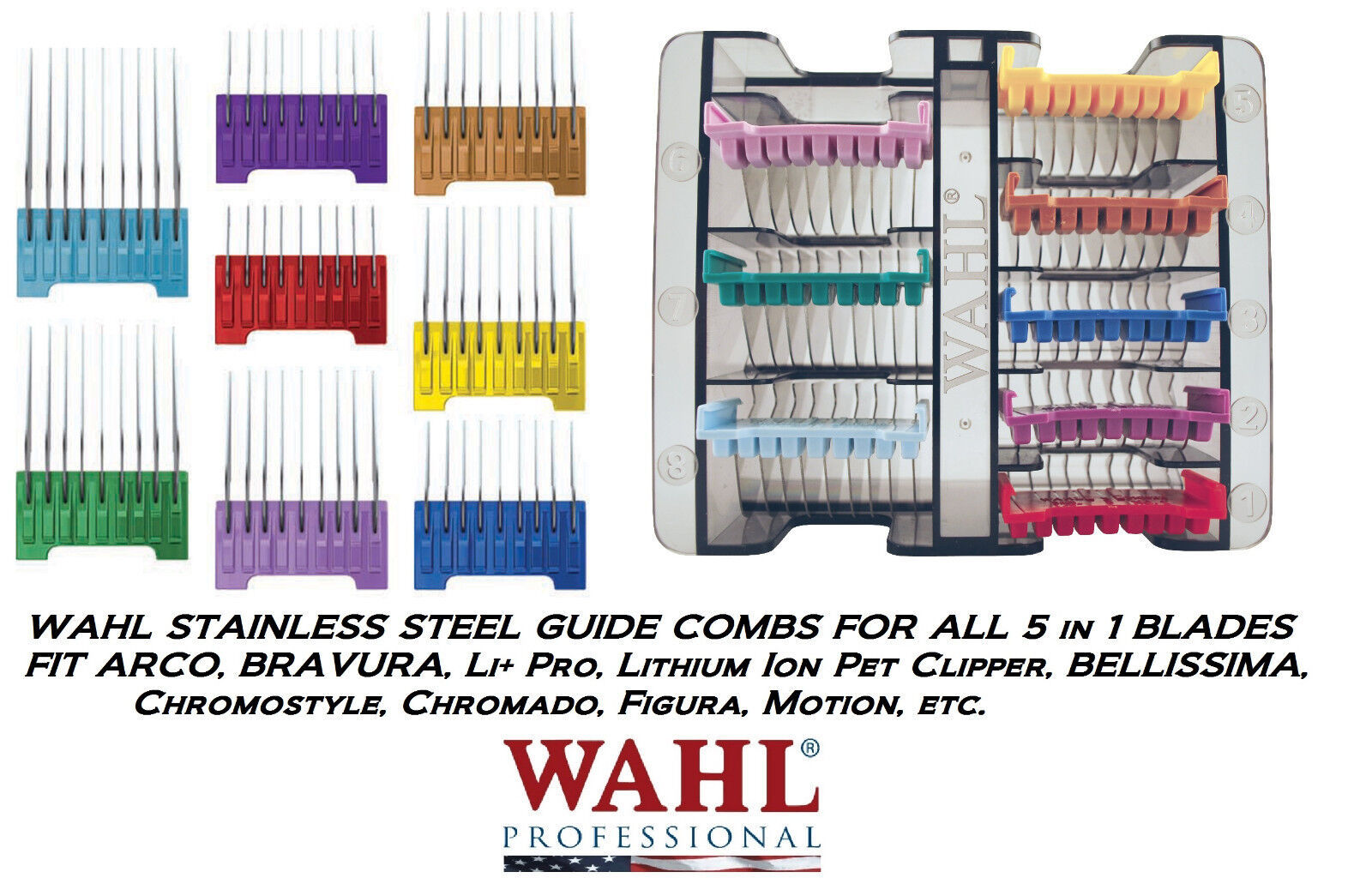 Primary image for WAHL MOSER Steel ATTACHMENT GUIDE COMB For ARCO,CHROMADO 5 in 1 Blade Clippers