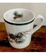 Bass Pro Shops Woodland Sheds Coffee Mug Cup Pinecone Antlers Holidays W... - $13.45