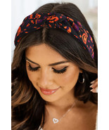 Carrot Halloween Pattern Print Knotted Headband - $4.15