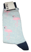 NEW Mens BAR III Pink FLAMINGO SOCKS Cotton Blend  10 - 13  Blue Arch Su... - $12.82