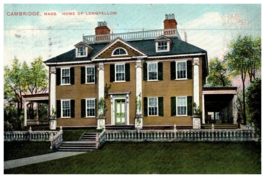 Cambridge Massachusetts Home of Longfellow Massachusetts Postcard Posted 1908 - £6.95 GBP