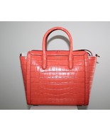 Lauren Ralph Lauren Tyler Embossed Leather Medium Tote Bag Orange $295 - $187.11