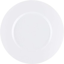 8.9&quot; Disposable Round White Plastic Lunch Plates 80pcs - £57.12 GBP