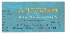 2015 Miami Florida Gulfstream Park Race Course Grandstand Ticket Horse Racing - £1.77 GBP