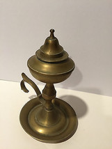 Vintage Antique Rare Brass Genie Lamp Style Incense Burner With Lid - $40.31