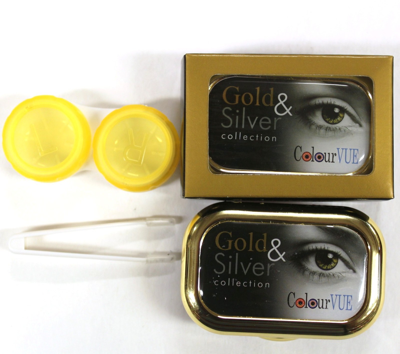 GOLD LENS CASE Limited Edit. by Colour VUE Crazy Color Contact Lens, USA... - $3.98