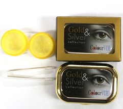 GOLD LENS CASE Limited Edit. by Colour VUE Crazy Color Contact Lens, USA... - $75.76 MXN