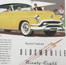 1953 Yellow GM Oldsmobile 98 Holiday Coupe Advertising Print Ad 10.25&quot; x... - £10.93 GBP