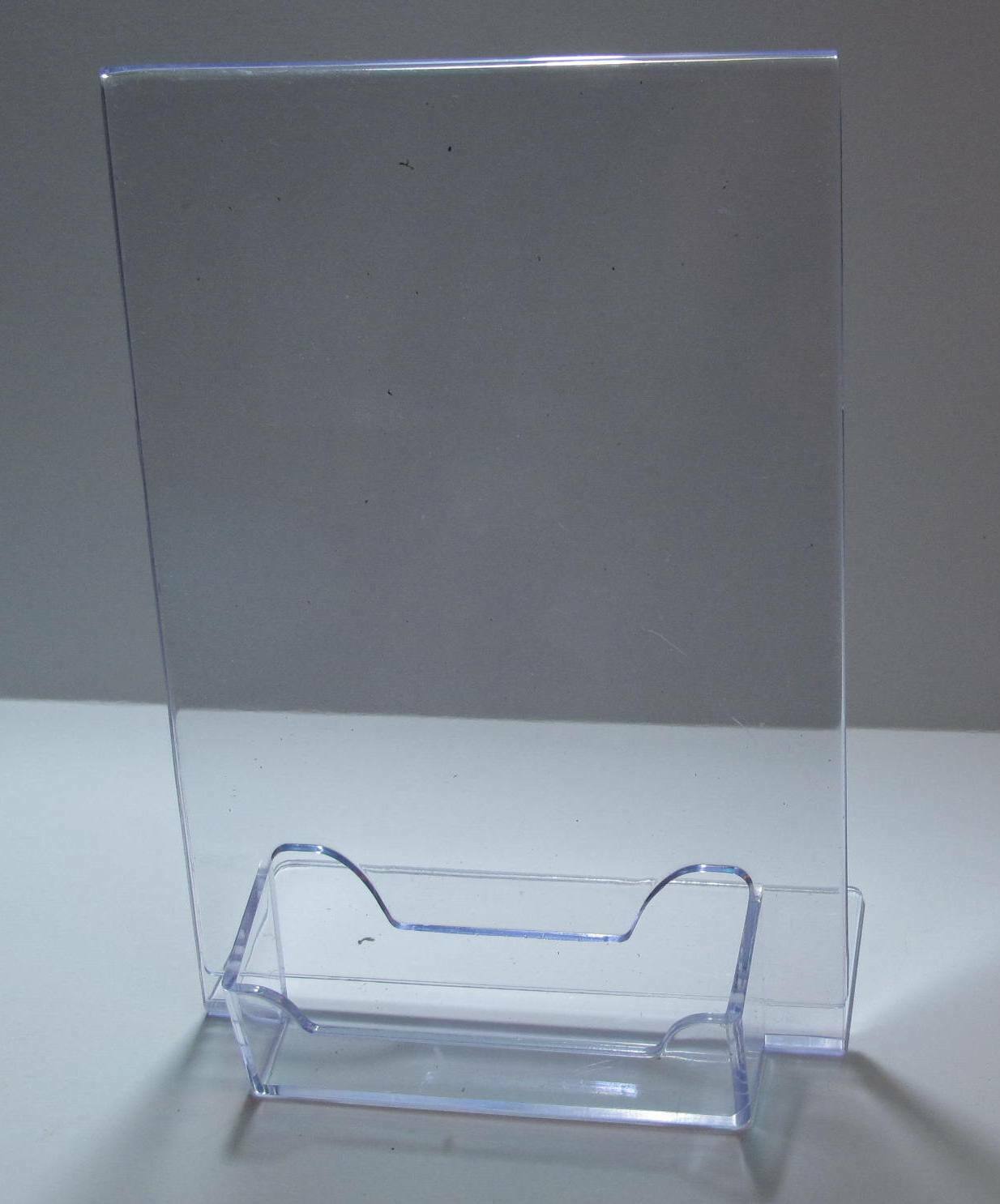Acrylic Sign Display / Picture Frame with Business Card Holder 5&quot; x 7&quot; - $5.93