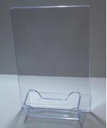 Acrylic Sign Display / Picture Frame with Business Card Holder 5&quot; x 7&quot; - $8.13 CAD