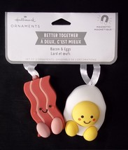 Hallmark Better Together magnetic ornaments Bacon &amp; Eggs NEW 2023 - $14.20