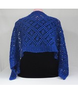 Handmade scarf. Openwork, blue crochet scarf. GR-5 - $100.00