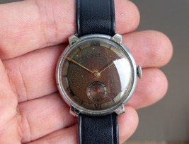 Vintage Nisus 170 Two Tone Salamander Dial Watch Unusual Lugs - $237.50