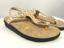 SAS Women&#39;s Marina Chevron Orange Sandals, US Size 9.5 M - £18.65 GBP