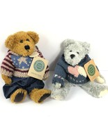 2 Boyds Bears Eddie Bean Bauer Floyd Bearwear Vintage  - $30.49