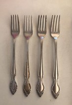 Lot of 4 Wm Rogers Intl Silver 1955 LADY DENSMORE Silver Plate Dinner Forks 7.5” - $19.68