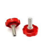 3/8&quot; x 1&quot; Thumb Screw Bolts Red Round Clamping Hand Knob Plastic Cap Sta... - $21.14 CAD+