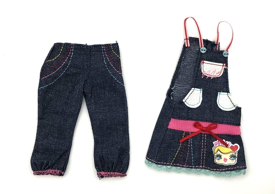 Mattel Barbie Pink-B Fashionistas Cutie Fashion Denim Overalls &amp; Jeans - $6.60