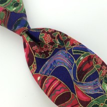 Vintage 70S Arlene Tipton Grn Bell Christmas Cotton Handmade Neck Tie #XO-441 - £23.48 GBP