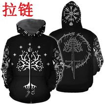 Vi symbol - odin Tattoo 3D Printed Men Hoodie Harajuku Fashion Hooded Sweatshirt - $134.06
