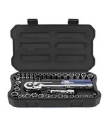 WORKPRO 39-Piece Drive Socket Wrench Set, 1/4-Inch &amp; 3/8-Inch Small Sock... - £37.75 GBP