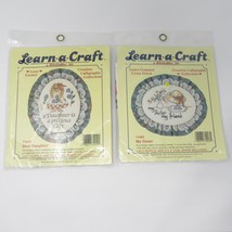 Dimensions Learn-A-Craft Counted Cross Stitch Crewel Kits Lot of 2 Vintage - £8.49 GBP