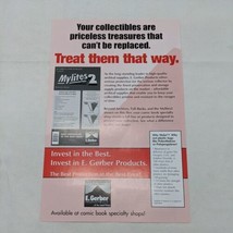 2002 E. Gerber Products Comic Book Protection Sell Sheet Flyer - $17.81