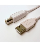 6 FT USB 2.0 A-B Printer Scanner Cable White HP Samsung Canon Lexmark Br... - $9.95