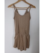 NWT Free People Movement S Brown Mesh One-Piece Tank Shorts Romper - £34.52 GBP
