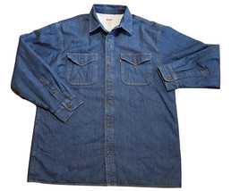 Men&#39;s Levi&#39;s  Blue Denim Shirt Jacket Fleece Lined NWT Size XXL (pb142) - £55.05 GBP
