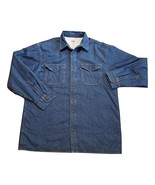 Men&#39;s Levi&#39;s  Blue Denim Shirt Jacket Fleece Lined NWT Size XXL (pb142) - $69.99