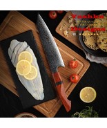 Japanese Kiritsuke Knife Chef Kitchen Home Tool Sandal Wood Handle Sashi... - £55.25 GBP